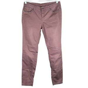 Candies Mauve 90's Y2K Rhinestone Embellished Skinny Jeggings Jeans Size 11/12